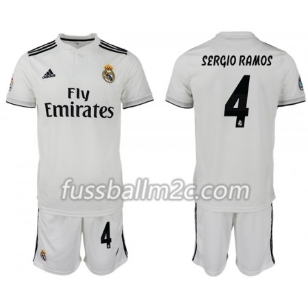 Fußballtrikots Real Madrid SERGIO RAMOS 4 Kinder Heim Trikotsatz 2018-2019